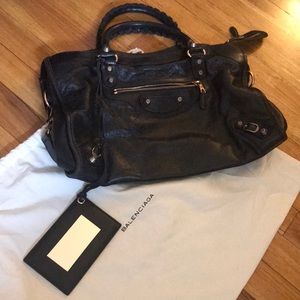 Authentic Balenciaga City Bag Rose Gold Hardware